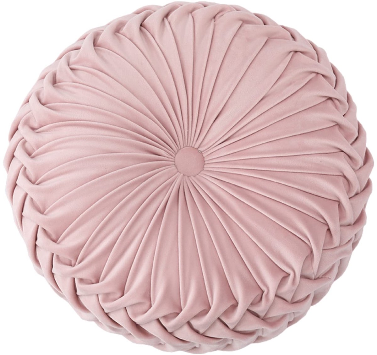 Omgoods - Ronde Stoelkussen Memory Foam Wasbaar voor Houten of Metalen Stools Roze 38 cm