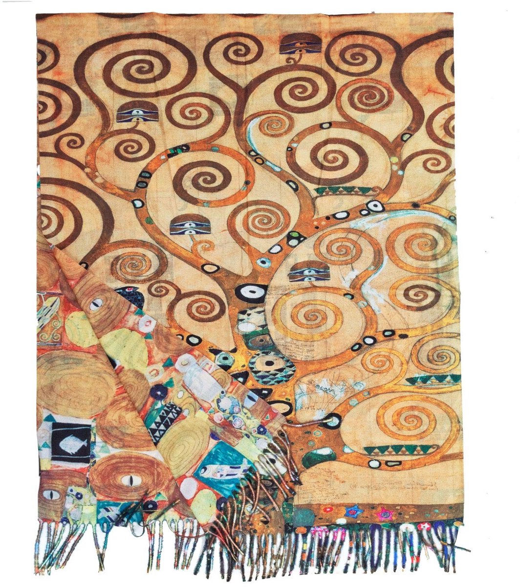 Omgoods - Unisex Sjaal met Kunstzinnige Motieven