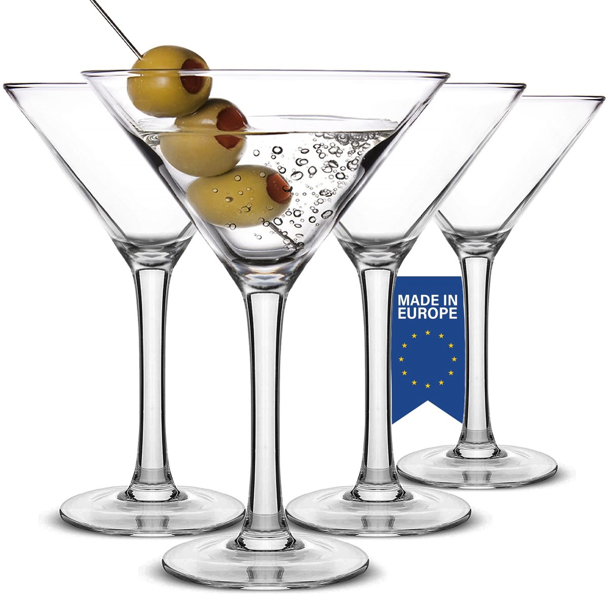 Omgoods - Set van 4 Premium Martini Glazen 175ml