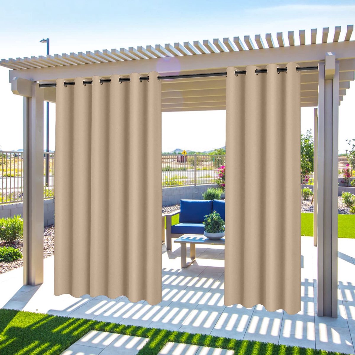 Omgoods - Waterdichte Buiten Gordijnen voor Tuin en Patio
