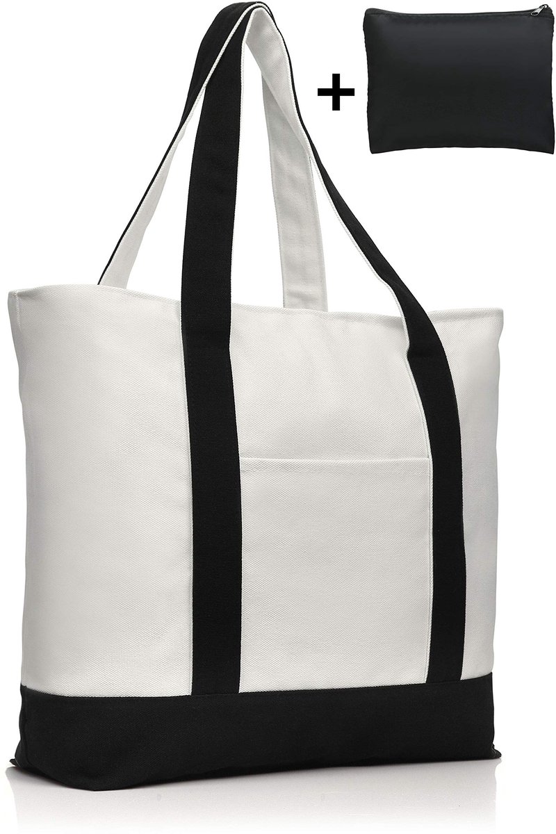 Omgoods - Premium Tote Bag van Katoen met Ritssluiting