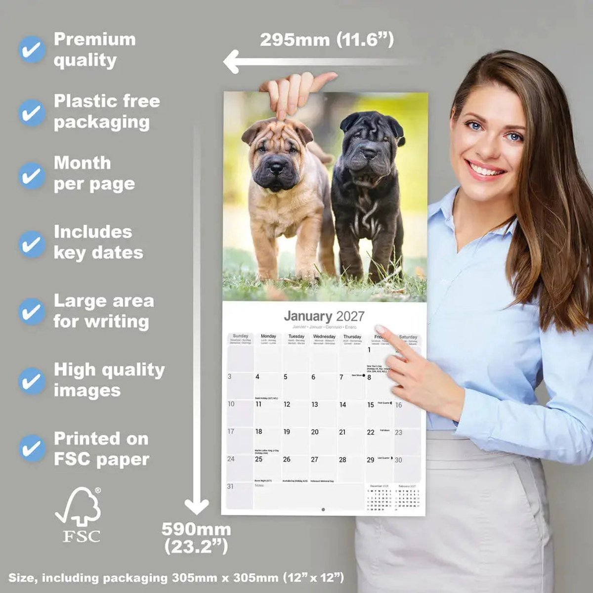 Shar Pei Kalender 2027