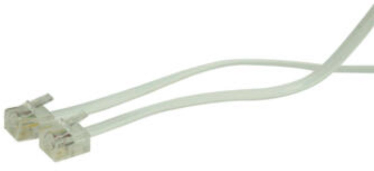 Profile RJ11 6P4C telefoonkabel 15m wit