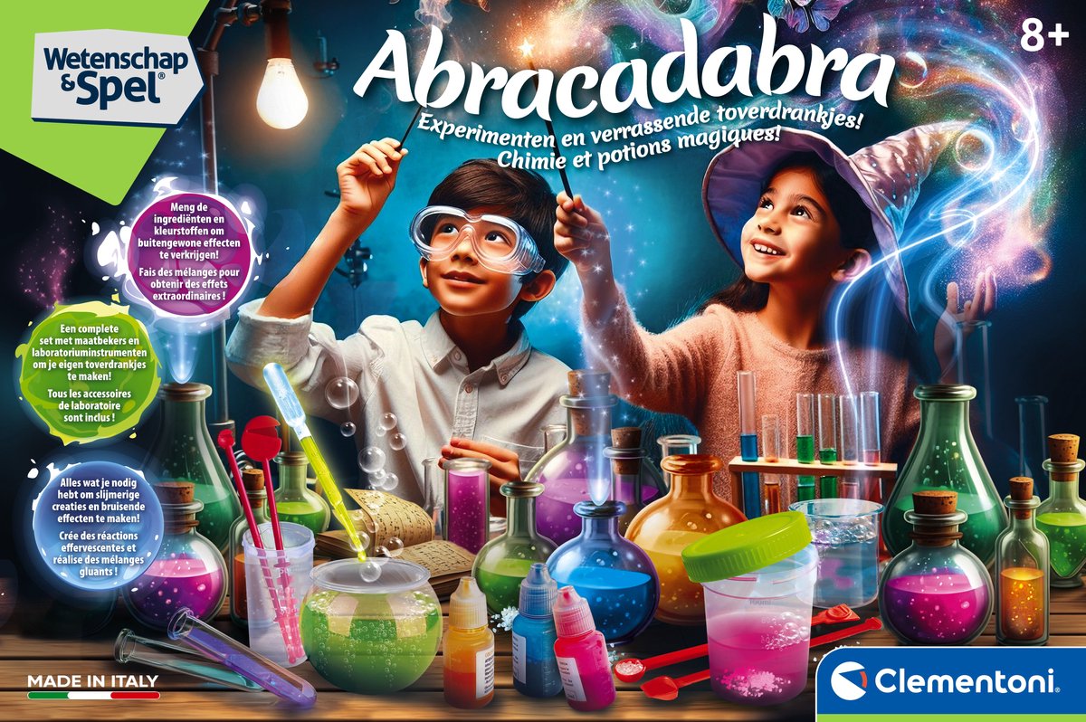 Clementoni Abracadabra Toverdranken Laboratorium - Scheikunde Proefjes Experimenteerset met Mini Ketel - Wetenschap en Spel voor Kinderen vanaf 8 Jaar — afbeelding 2