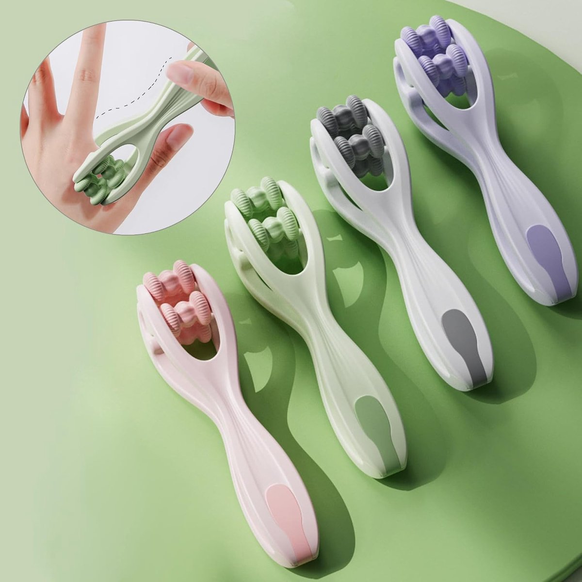 Pack of 4 Finger Massagers, Portable Point Massagers for Finger Therapy, Hand Massager for Blood Circulation, Stool - ShopVlot