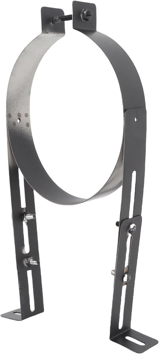 SnelShoppen - 15 Cm Roestvrijstalen Schoorsteenbuis Wandbeugel, Verstelbare Open Haard Steun voor Rookafvoer, Hangband met 28 Cm Lengte Wandhouder voo