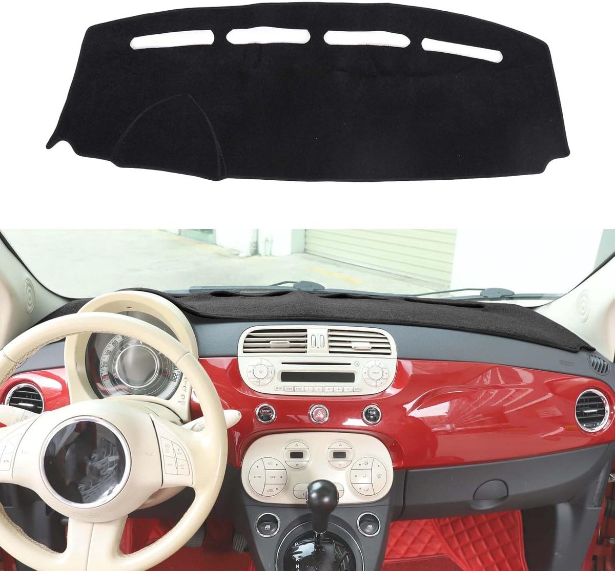 Car Dashboard Cover Mat Sunshade Anti-slip Protector No Glare for @F@iat @5@00 2008-2013 Non-slip Dash Cover Mat - ShopVlot