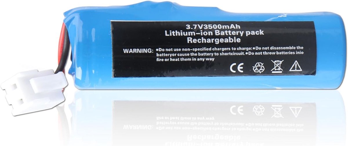 SnelShoppen - 3500 mAh Lithium-Ion Accu Vervangingsbatterij voor Raamzuigers, Hoogwaardige 3.7V Accu met Overbelasting- en Kortsluitbeveiliging, Compa