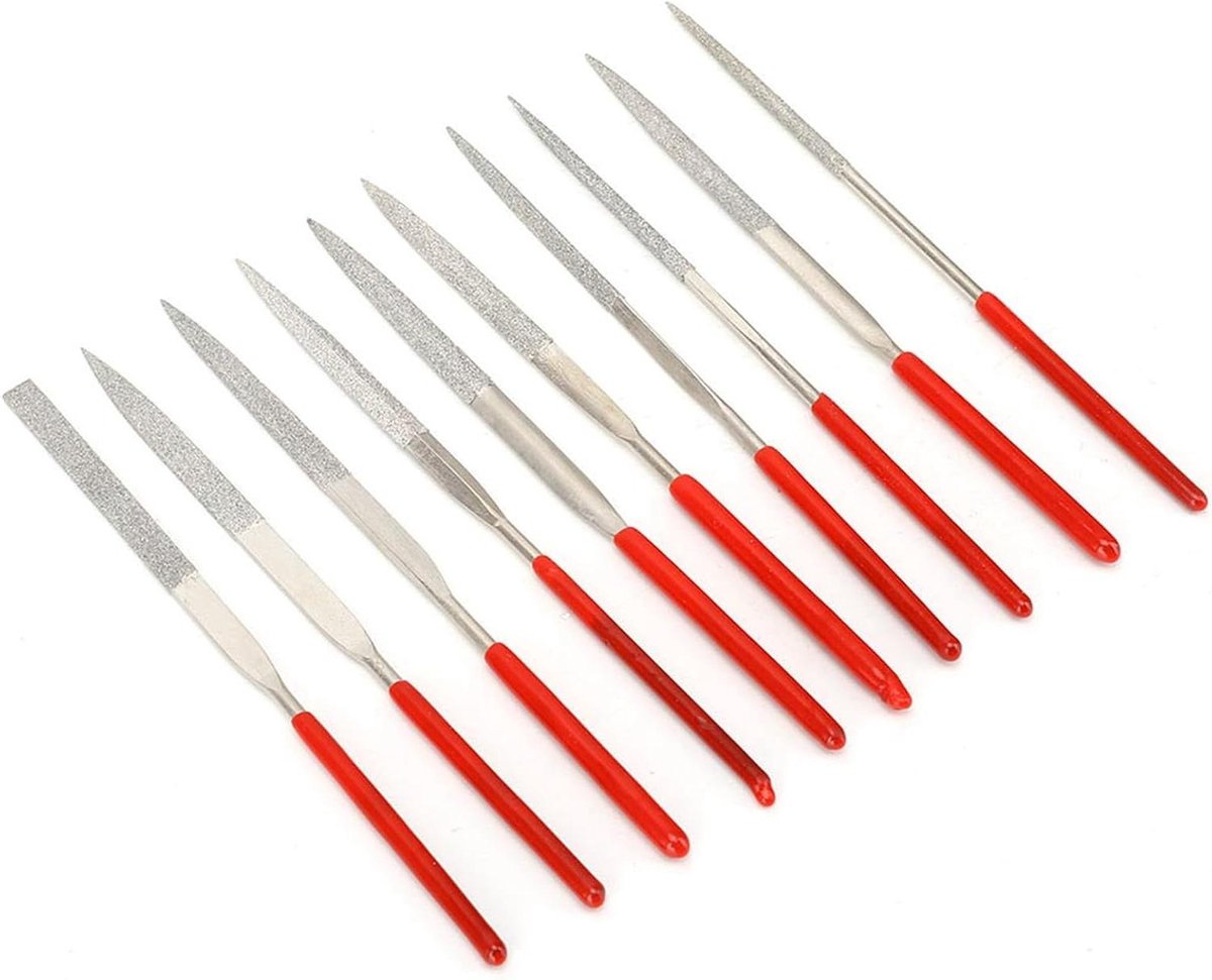 Diamantvijl Set - Naaldvijl Precisievijl - Sieraden Maken - Diamant Gecoat - 10 Stuks - Niet Gespecificeerd