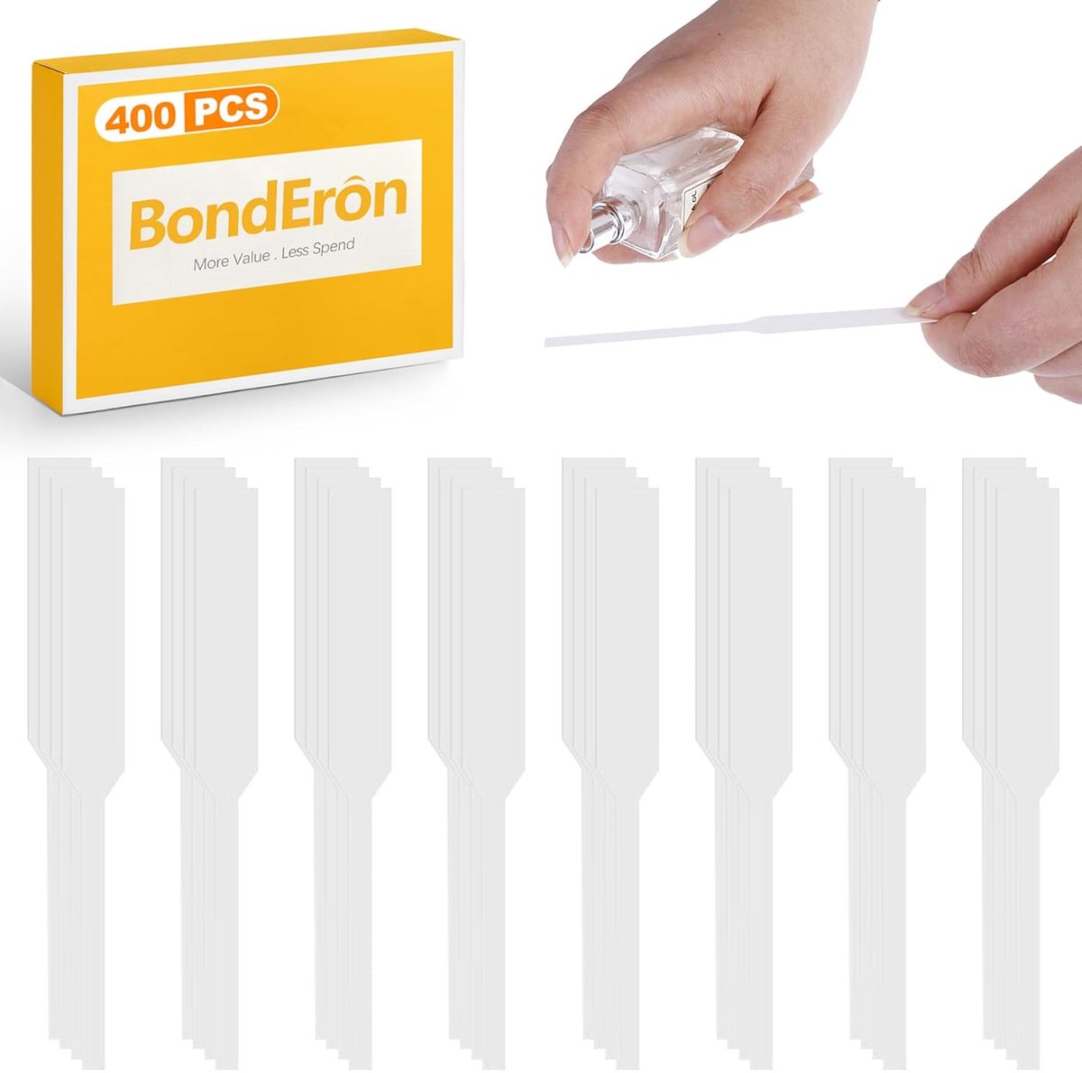 SnelShoppen - 400 Stuks Hoge Kwaliteit Papier Test Strips voor Parfum, Geurstrip Set, Tester voor Parfum, Essentiële Olie, Aromatherapie, Multifunctio