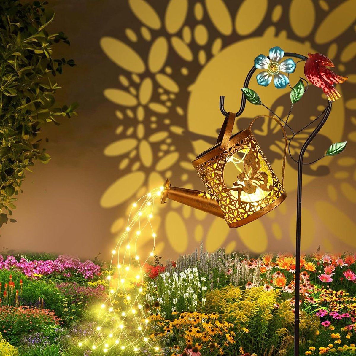 SnelShoppen - Solar Lamp voor Gieter, Tuin Decoraties, Solar Watering Can Lichten met Stand, Tuin Verlichting voor Tuin, Binnenplaats, Patio Warm Wit