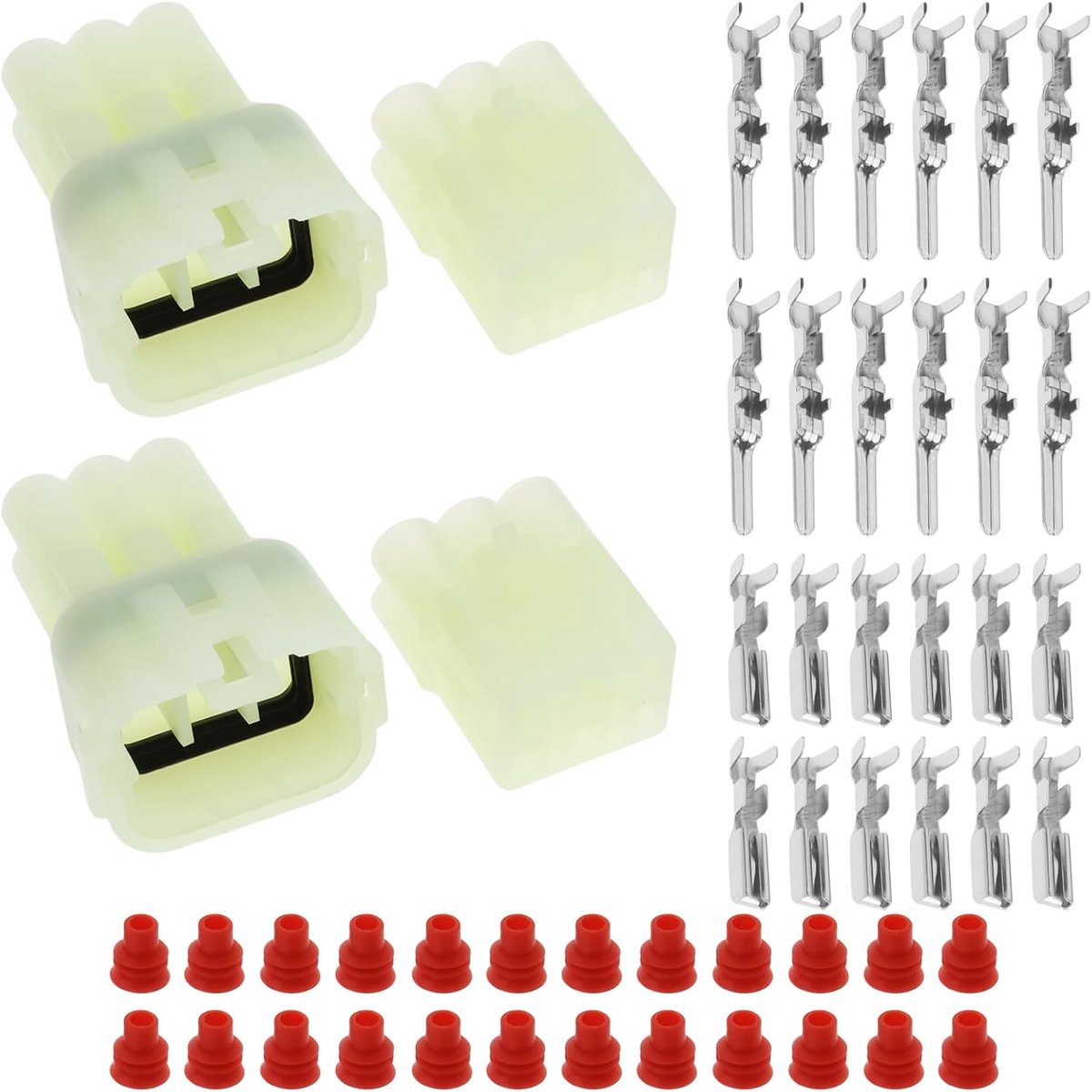 Motorfiets 6-Pin Elektrische Connectoren - 2 Pairs - Waterdicht en Sealed - Gemakkelijk te Installeren - ShopVlot