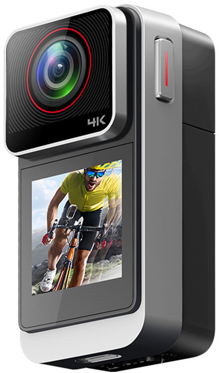 Draagbare dashcam voor fietsen, borst-/hoofdbevestiging, duikcamera voor in de broekzak, 4K-actiecamera - onderwatercamera - leg je avonturen vast - magnetische bevestiging - waterdicht tot 30 meter - zwart
