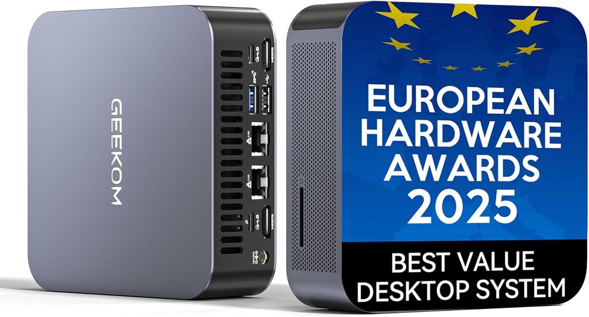 GEEKOM Intel Mini PC GT13 Max - Intel Core Ultra 9-185H - Windows 11 gaming mini pc - Windows pc - Desktop - Computer - Game pc - Portable - 16 GB DDR5 - 1 TB SSD - 6 x USB - Mini PC met,Mini Computer,Game PC,pc voor gam