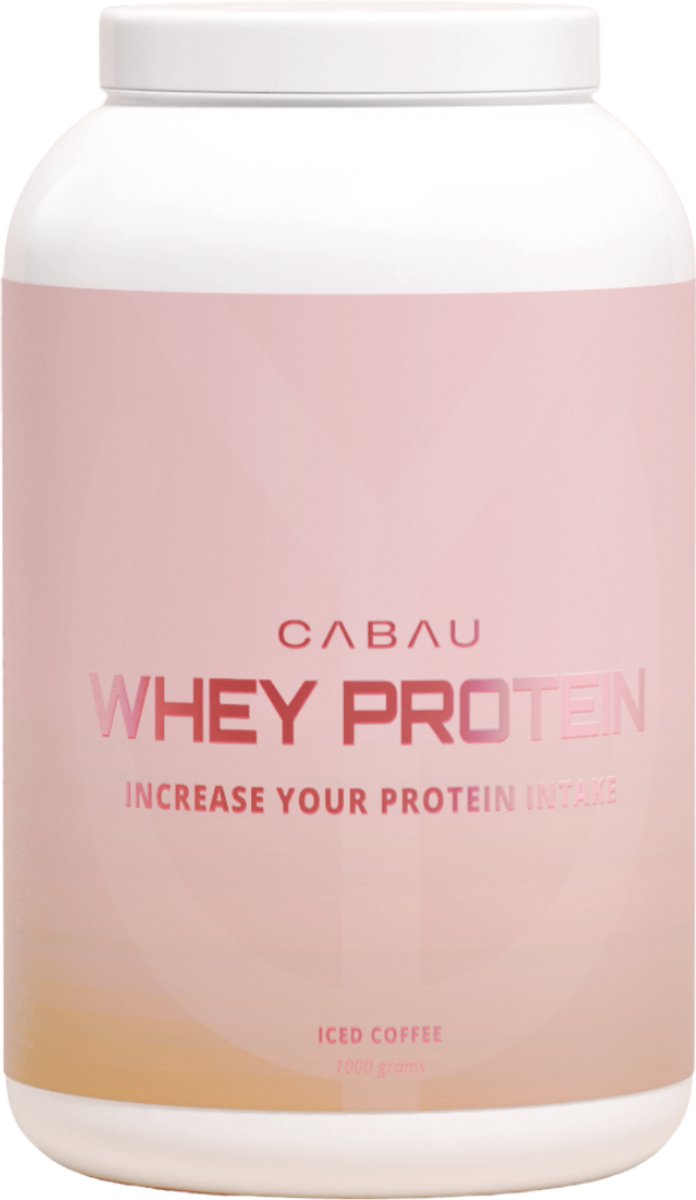 Cabau – Protein Shake – Iced Coffee – Whey Eiwitpoeder, 23 g Eiwit per Portie – 7 Smaken – Eiwitrijke Shake voor Spierherstel & Spieropbouw – 1000 g