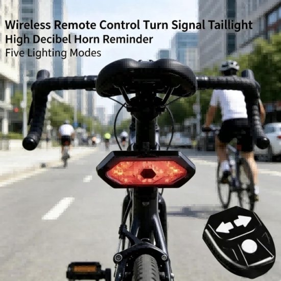 Fiets Richtingaanwijzers - Fiets Achterlicht LED - met Luidspreker - Waterdicht - USB-opladen — afbeelding 3