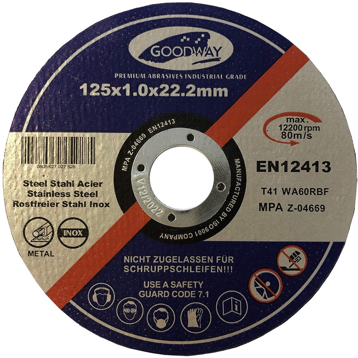 Omgoods - Set van 20 Professionele Doorslijpschijven Ø 125 mm