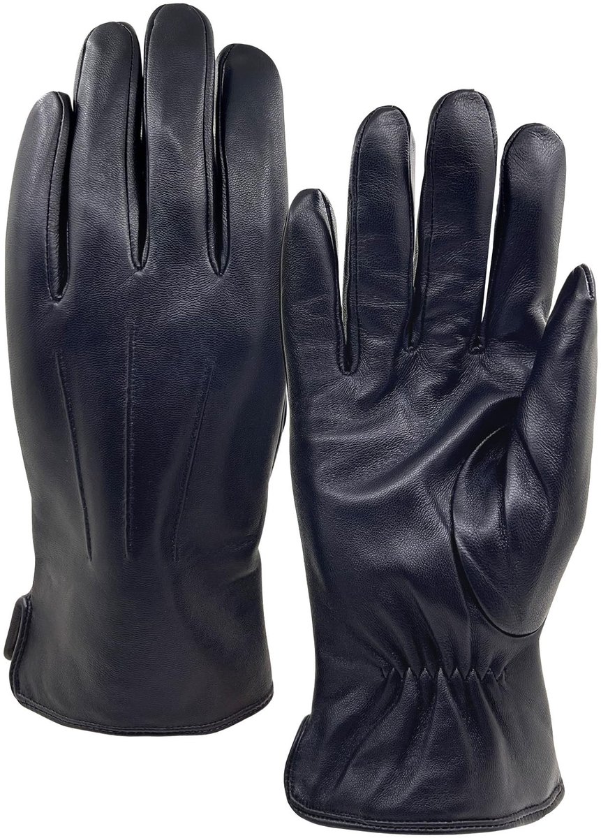 Omgoods - Heren Winterhandschoenen van Echt Lamsleer met Warme Voering