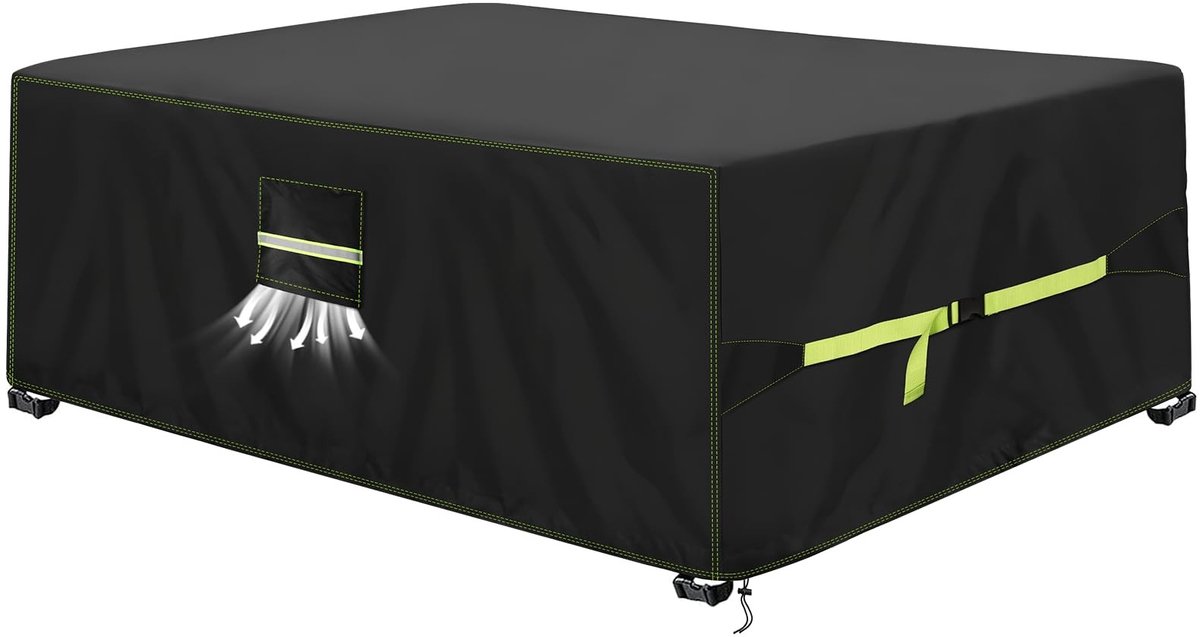 Omgoods - Tuinmeubilair Cover 420D Oxford 160 x 150 x 85 cm met Ventilatieopeningen