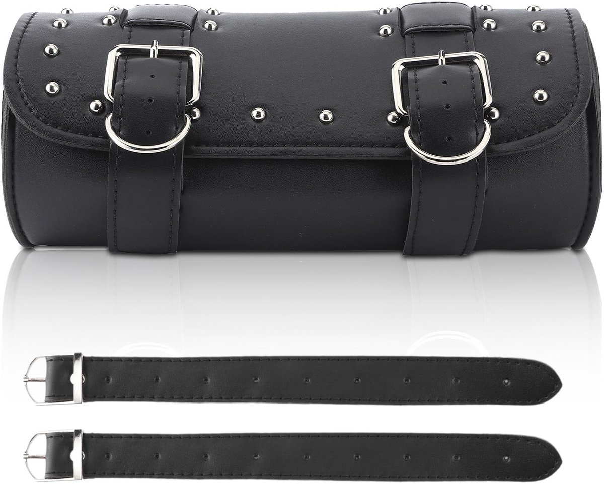 Omgoods- Motorfiets Tas Waterdicht - PU Leren Vintage Tas - Universele Zadel Tas - Gereedschap Tas - Lichtgewicht - Eenvoudig te Installeren - Saddlebag