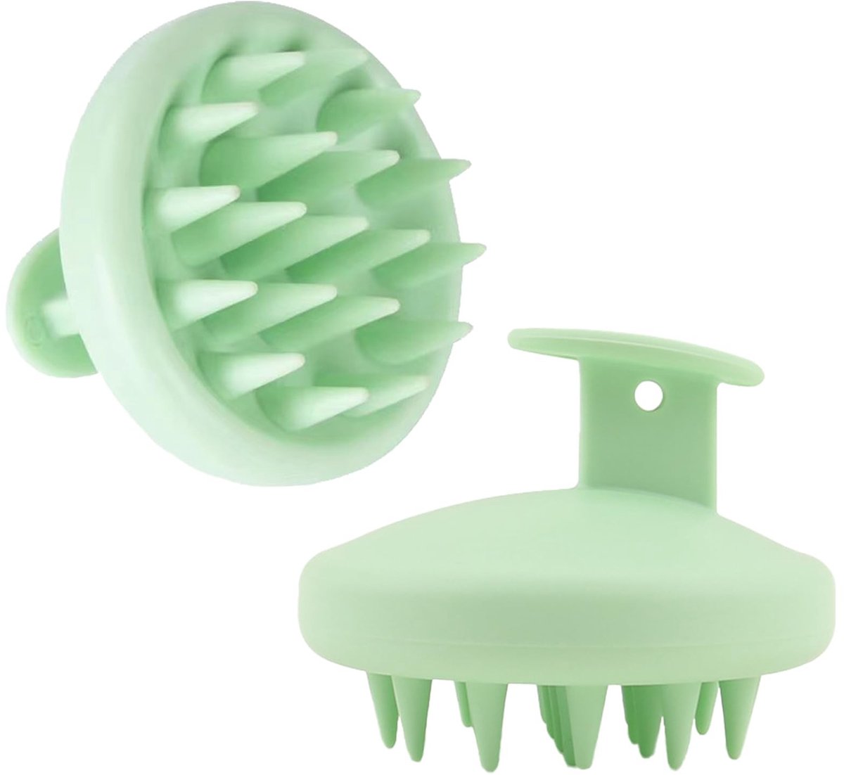 Omgoods- Massageborstel Professioneel - Massageborstel Hoofdhuid - Siliconen Haarborstel - 2 Stuks - Waterdicht - Antislip Grip - Shampooborstel