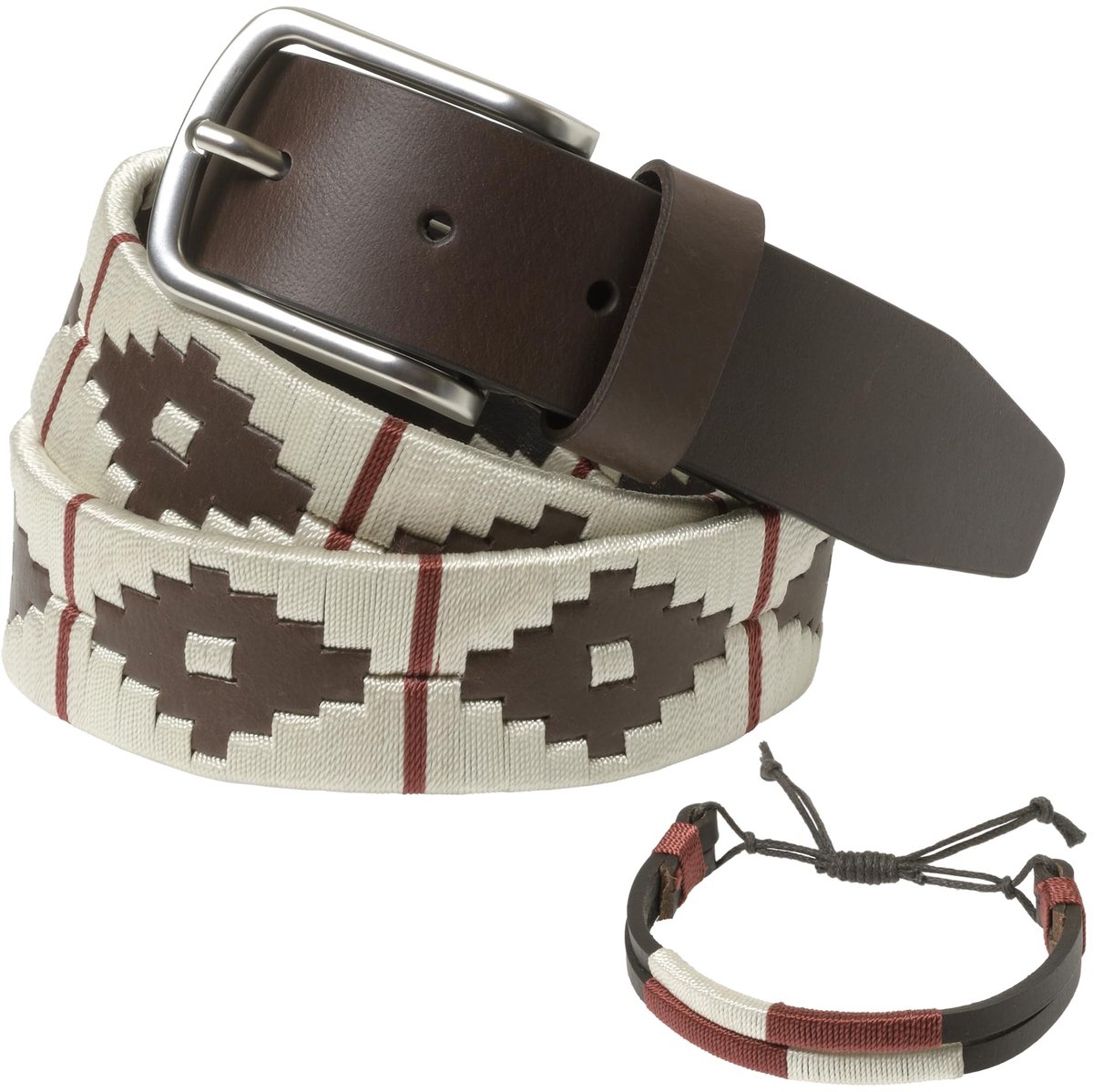Omgoods - Leren Riem met Bijpassende Armband voor Mannen en Vrouwen