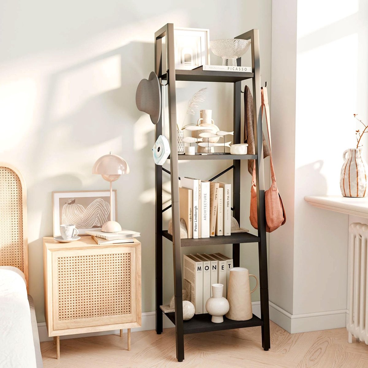 Omgoods - 4 Tier Ladder Boekenkast 125 cm Hoog