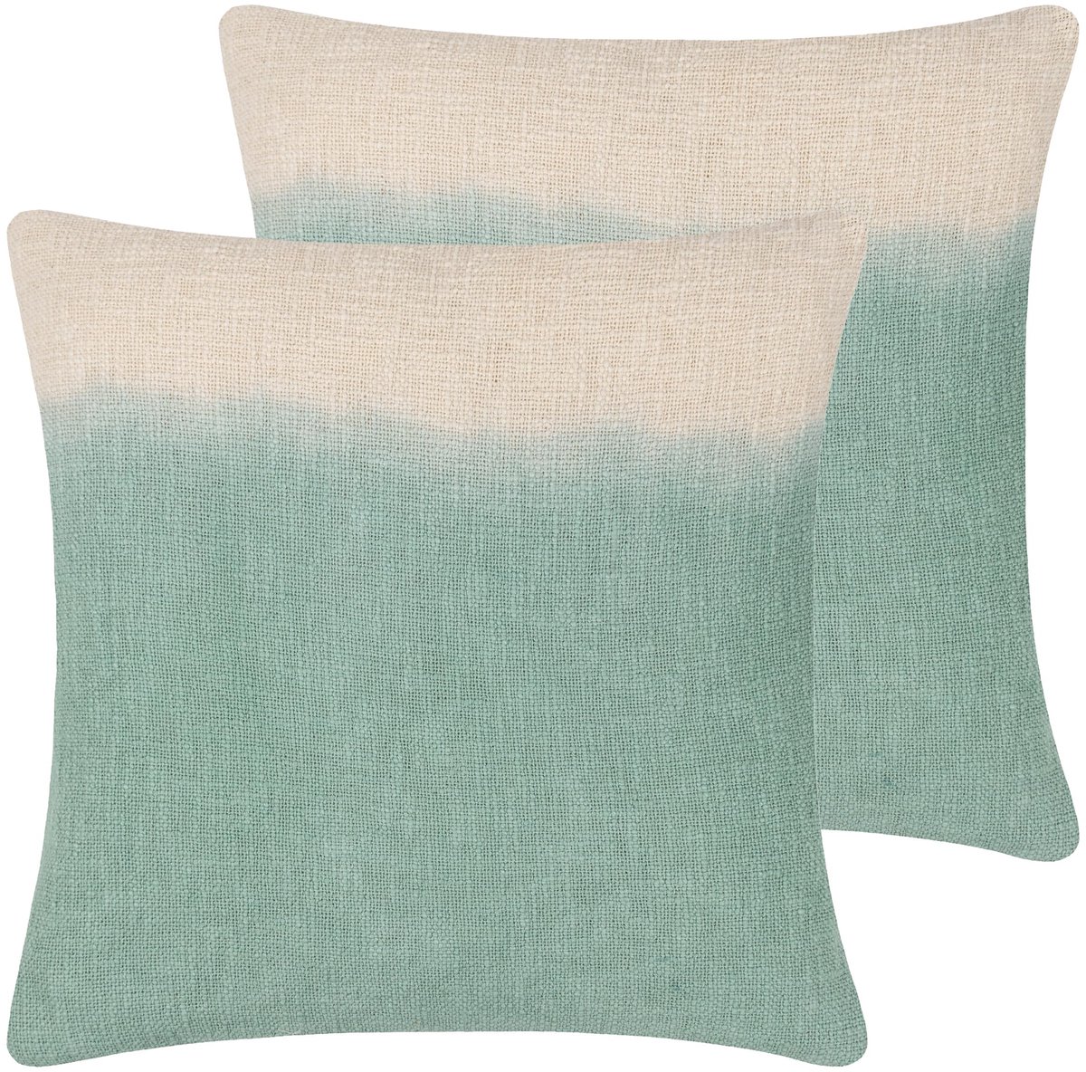 Omgoods - Mizu Vierkante Sierkussens Polyester Vulling - Set van 2 - Eucalyptus 50x50 cm