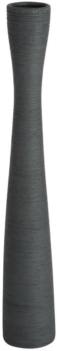 Omgoods - Hoge Zwarte Keramische Vaasje voor Pampasgras 42 cm