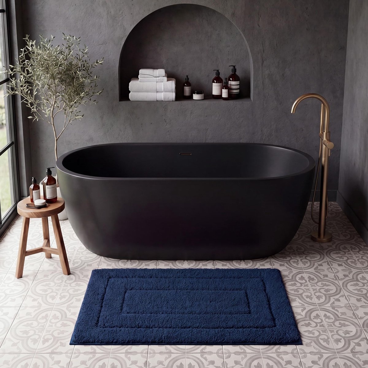 Omgoods - Ultra Absorberende Badmat 50x80cm met Antislip Achterkant
