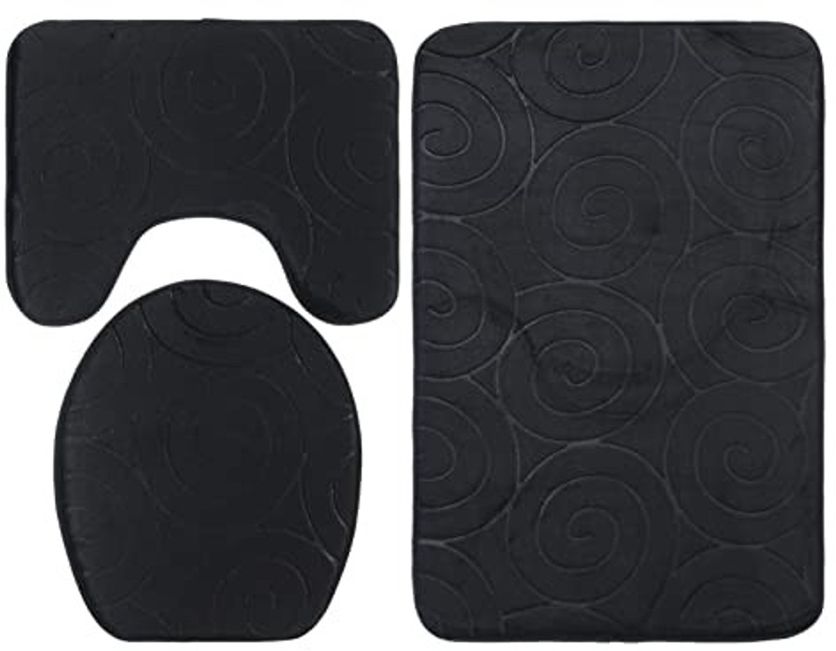 Omgoods - Badmat Set, 3-delig Antislip en Absorberend