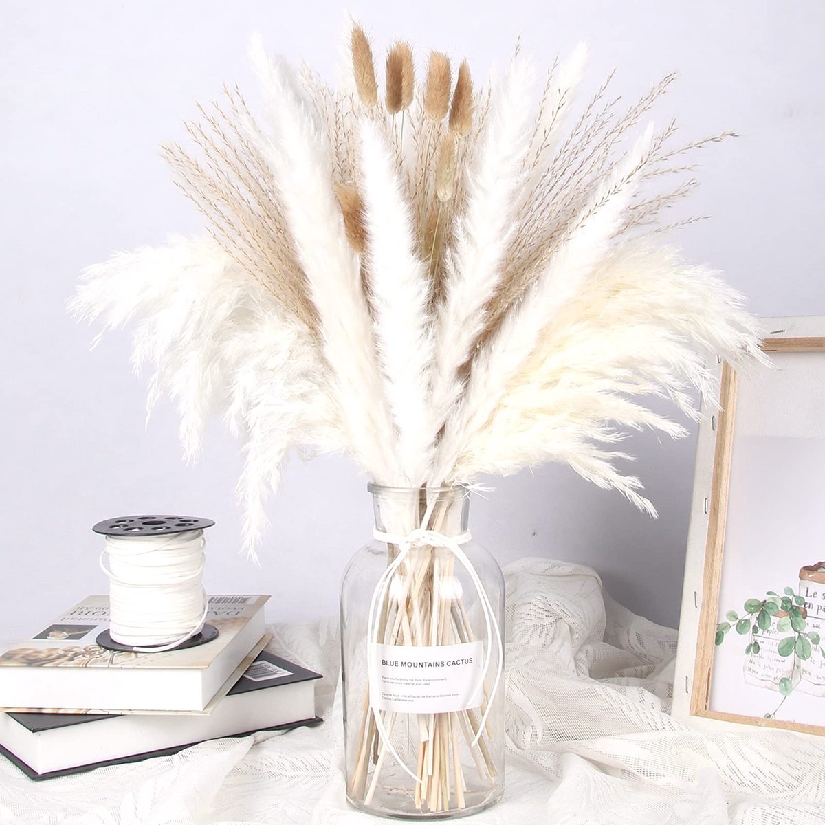 Omgoods - Pampas Gedroogde Bloemendecoratie - 67 Stuks voor DIY