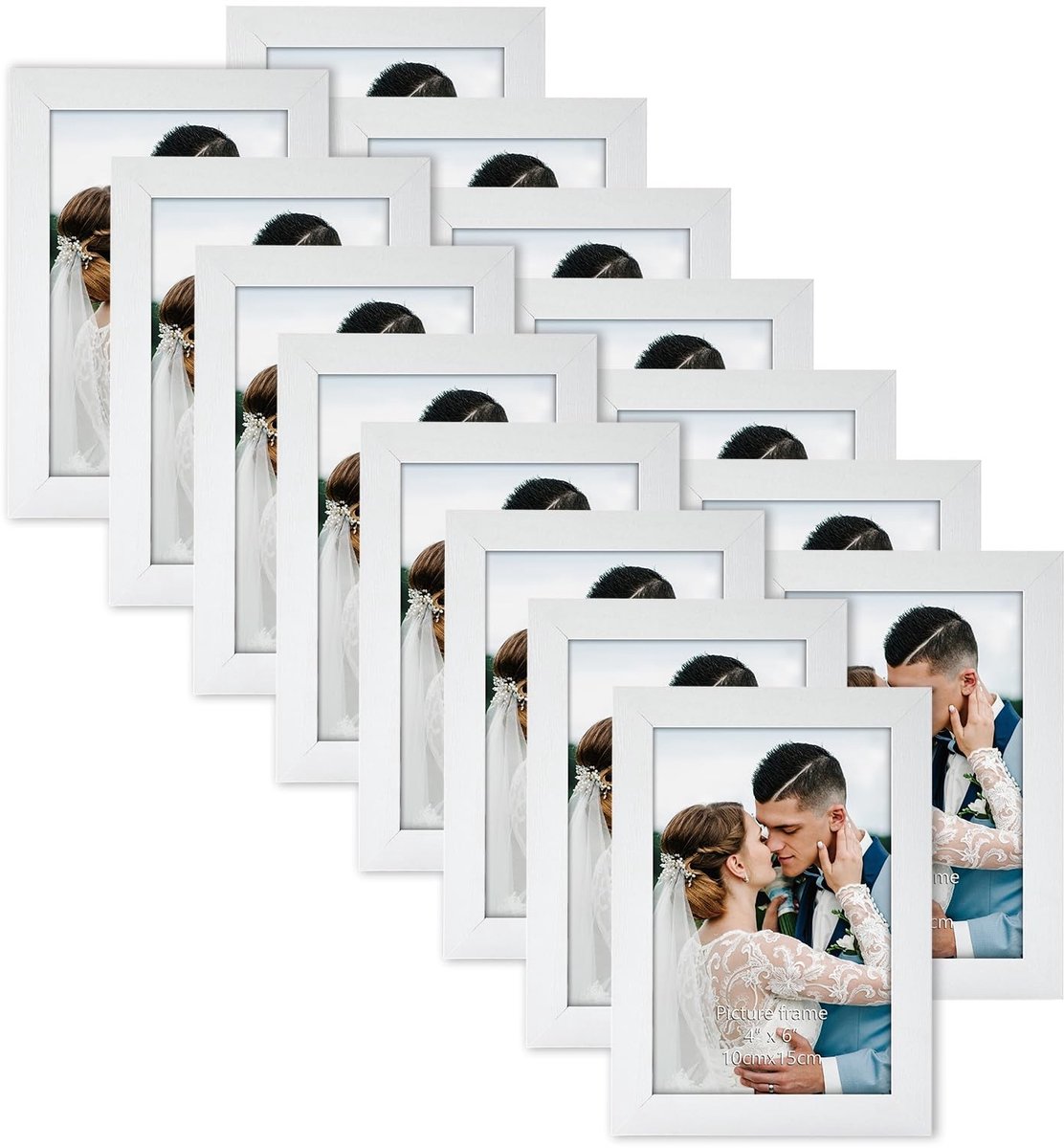 Omgoods - Set van 15 Fotolijsten 10 x 15 cm - Voor Thuisdecoratie