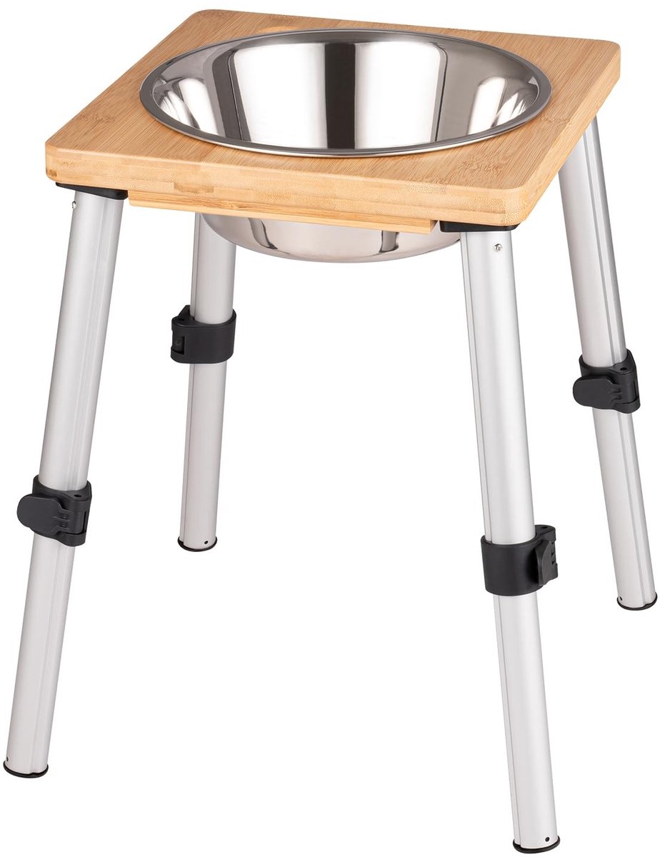 Omgoods - RVS Hondenvoer Bak Set met Antislipstand voor Grote Honden