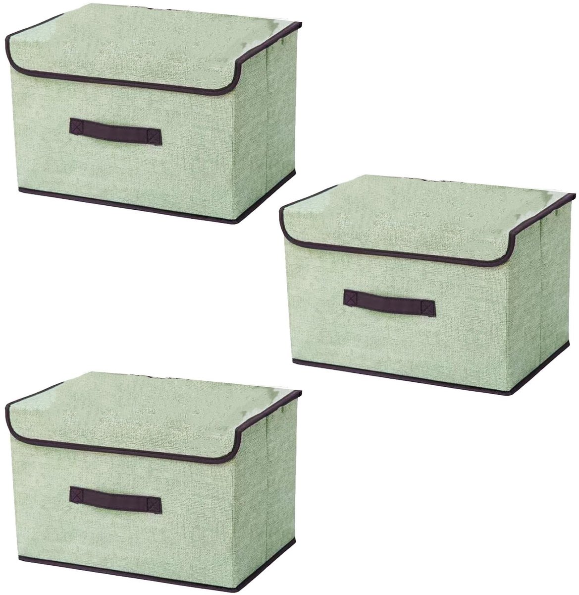 Omgoods - Vouwbare Opbergdozen met Deksel, 36x23x24 cm, Groen