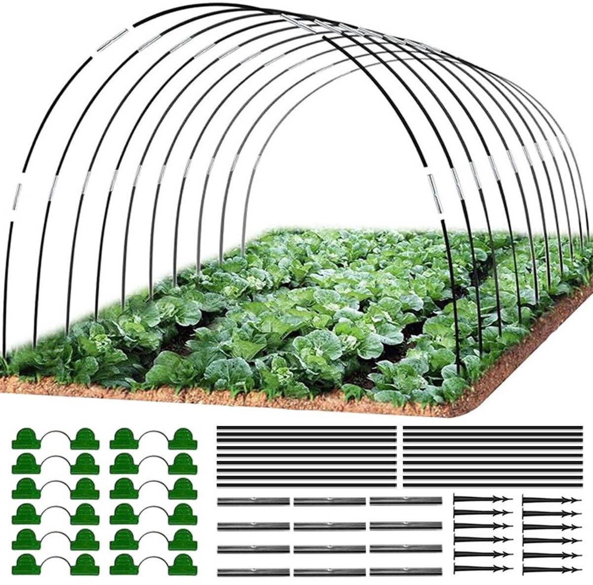 Omgoods - Set van 18 Folietunnel Bogen voor Tuintunnels