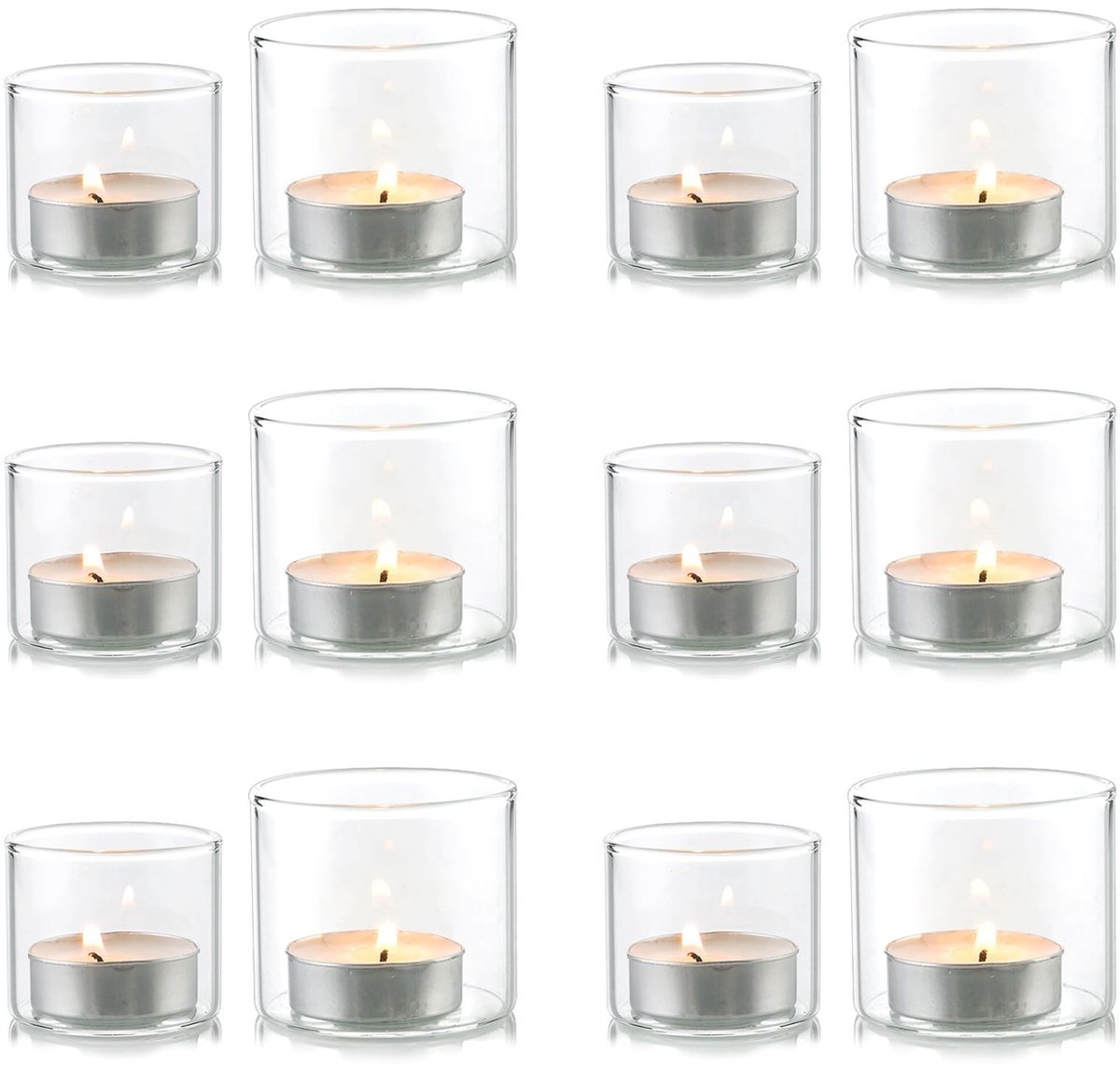 Omgoods - Set van 12 Mini Teelicht Houder voor Bruiloft en Feestdecoratie