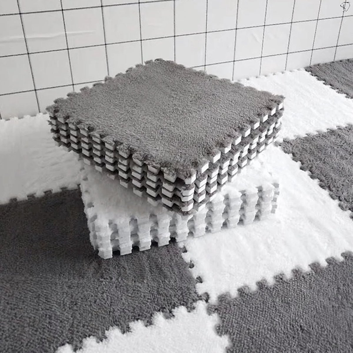 Omgoods - Set van 20 Interlock Foam Vloertegels - 30x30cm voor Woonkamer en Slaapkamer