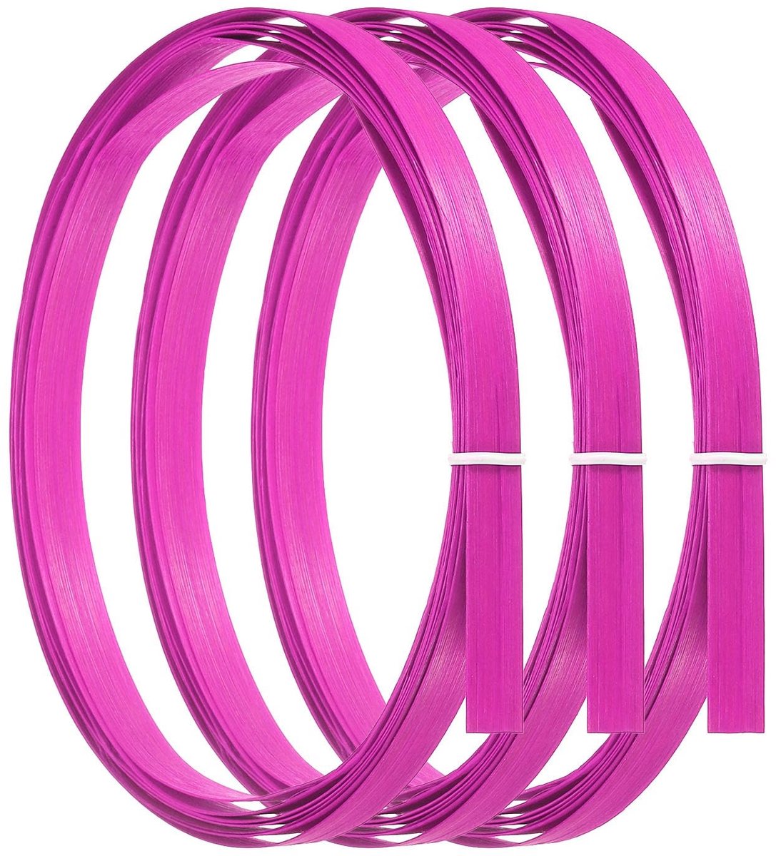 Omgoods - 3 Stuks Bamboe Strips voor Vlechtwerk en DIY Projecten in Roze Rood