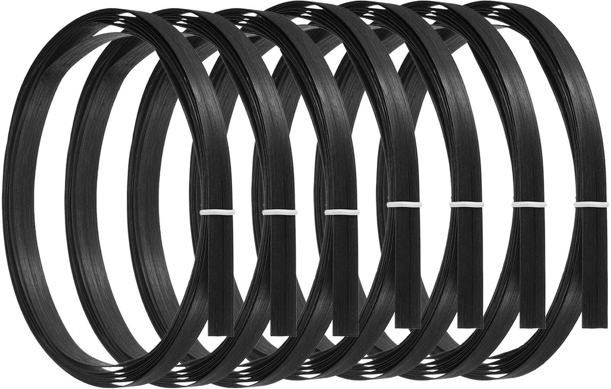 Omgoods - 7 Stuks Bamboe Strips voor Vlechtwerk en DIY Projecten in Zwart