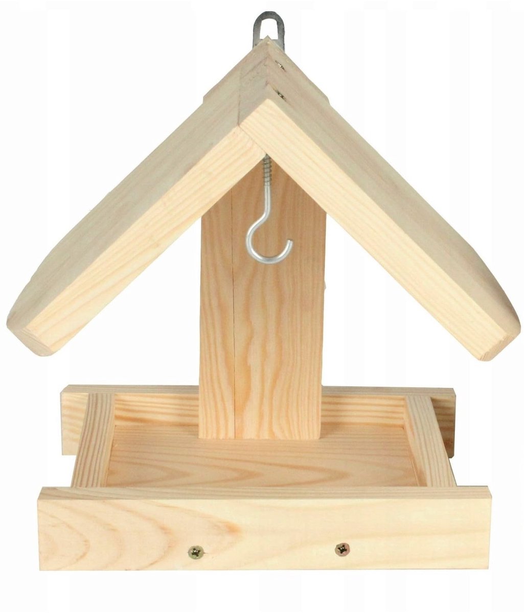 Omgoods - DIY Vogelvoederhuis - Houten Vogelvoederstation voor Tuin