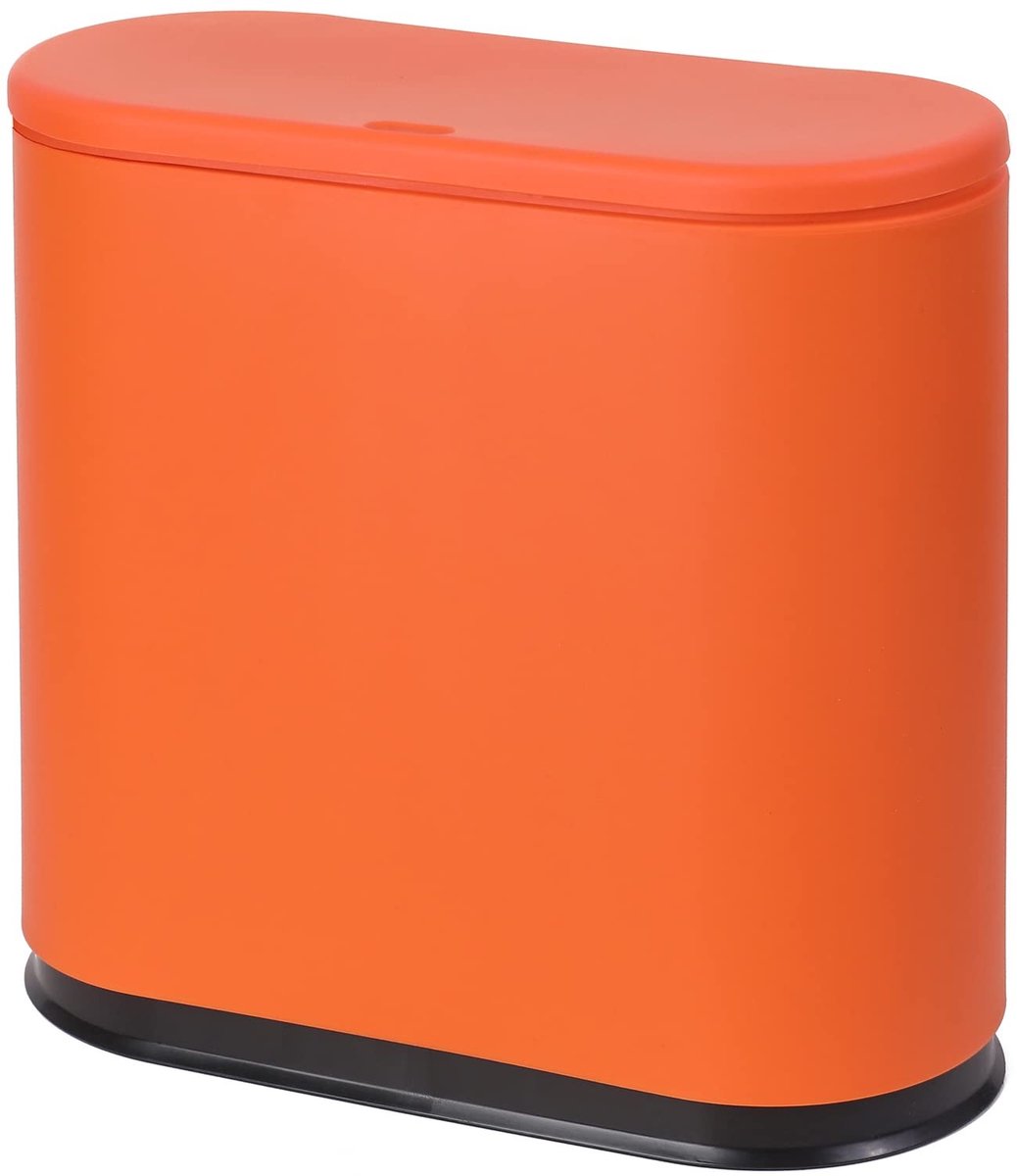 Omgoods - 10L Rectangular Plastic Afvalbak met Drukdeksel