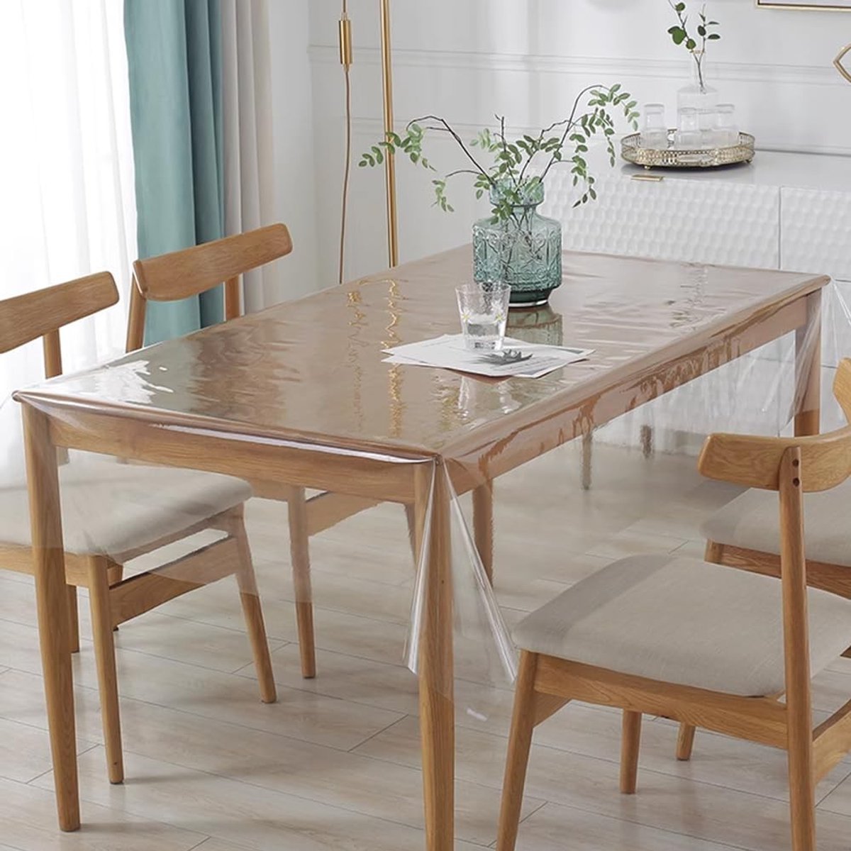 Omgoods - Transparant Tafkleed van PVC 240 x 140 cm, Waterdicht en Wasbaar
