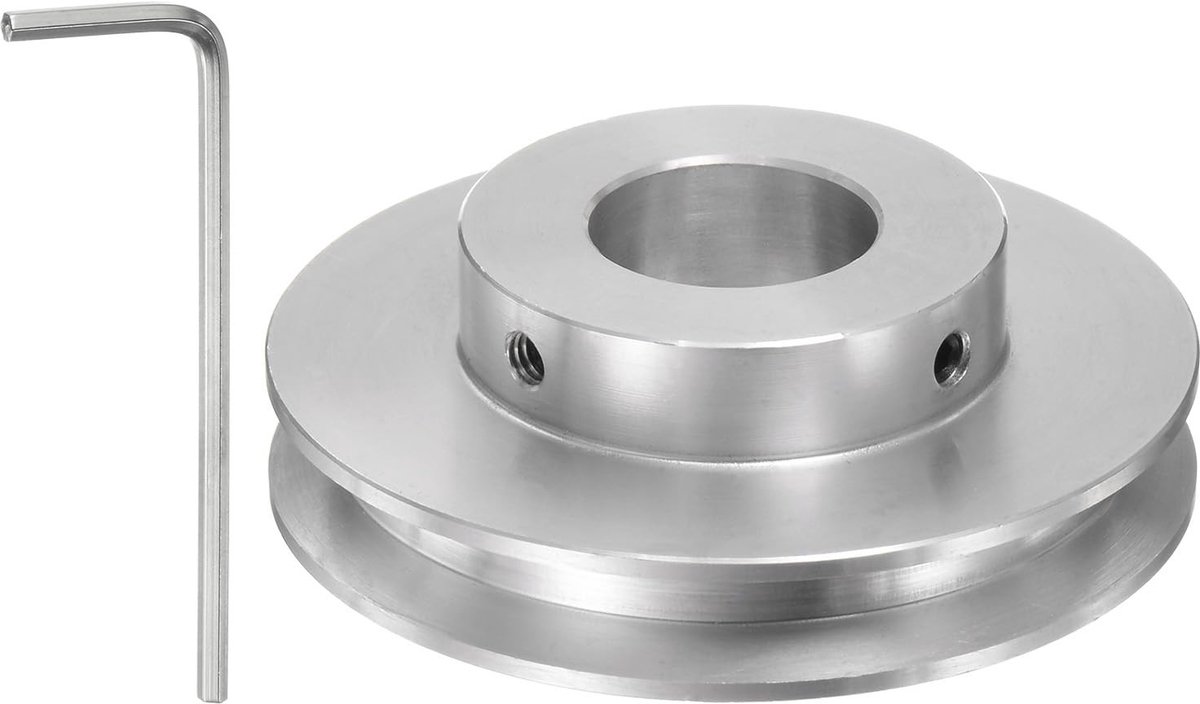 Omgoods - Enkelgroef Riemschijf 17mm Vaste Boring Aluminium 60mm Buiten Diameter