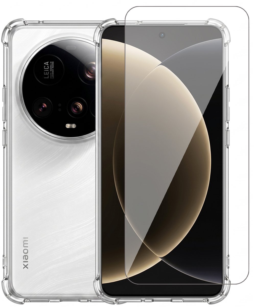 Hoesje geschikt voor Xiaomi 15 Pro / 15 Ultra – CrystalClear Back Cover – Schokbestendig – Met Screenprotector Glas