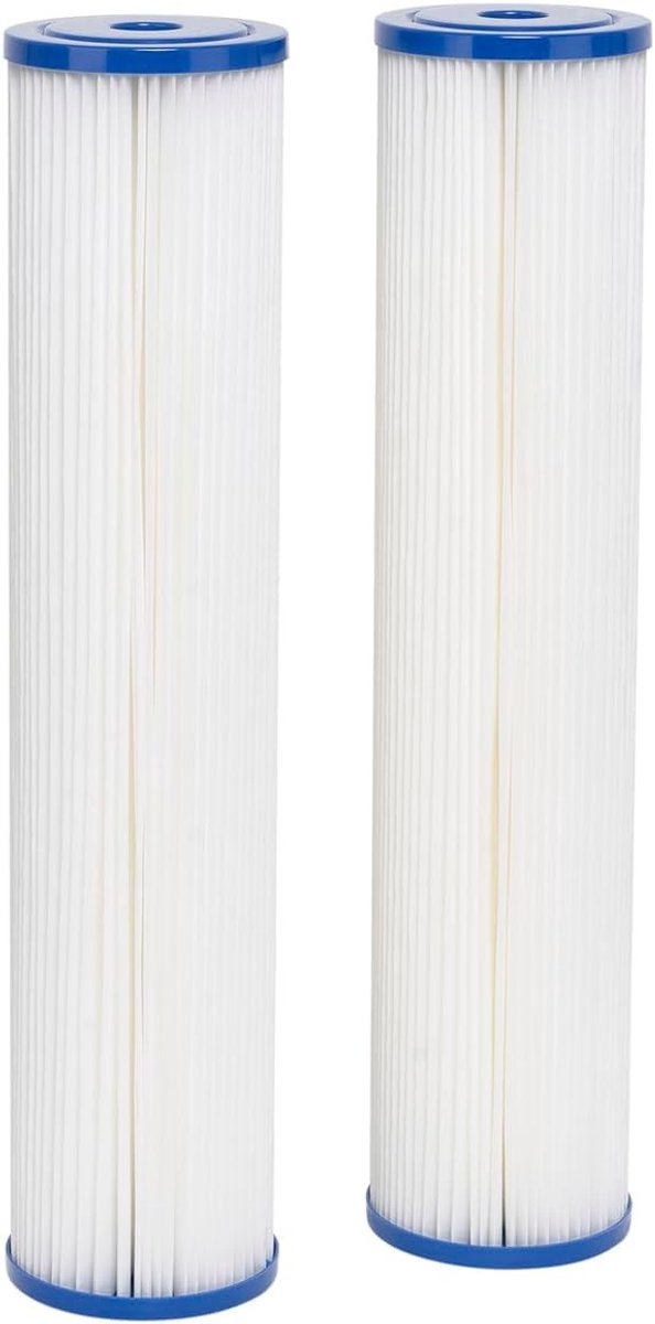 2 Stuks 50x11.5cm Geplooide Sediment Voorfilter voor Huishoudelijk Gebruik, Compatibel met Diverse Waterfiltersystemen, Verbetert Waterkwaliteit, Vermindert Vuil en Onzuiverheden