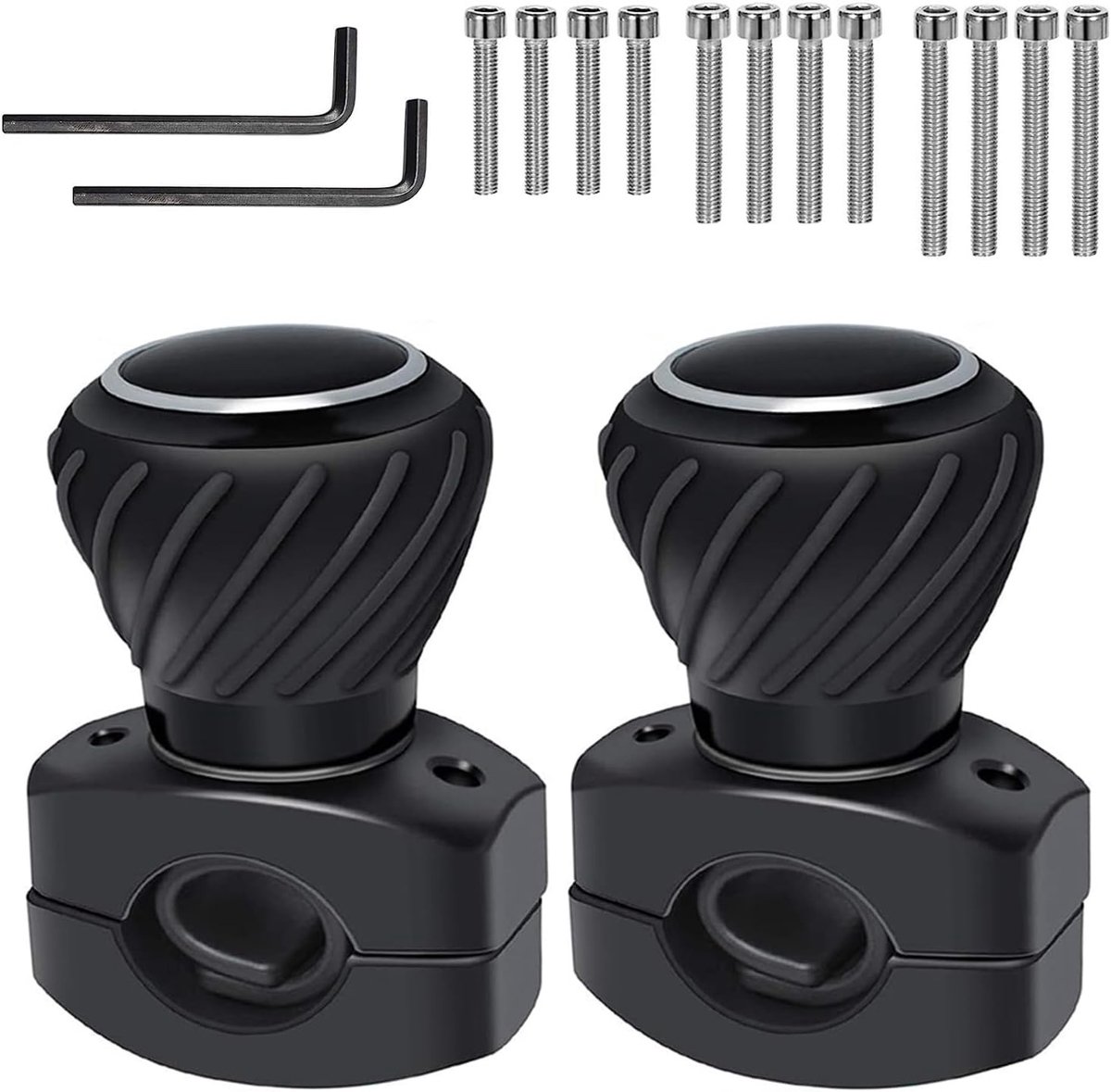 Universele Stuurknop Spinner Set van 2, Stuurknop voor Tractor en Vrachtwagen, Rotatie Knop voor Stuurwiel en Hulp bij Sturen