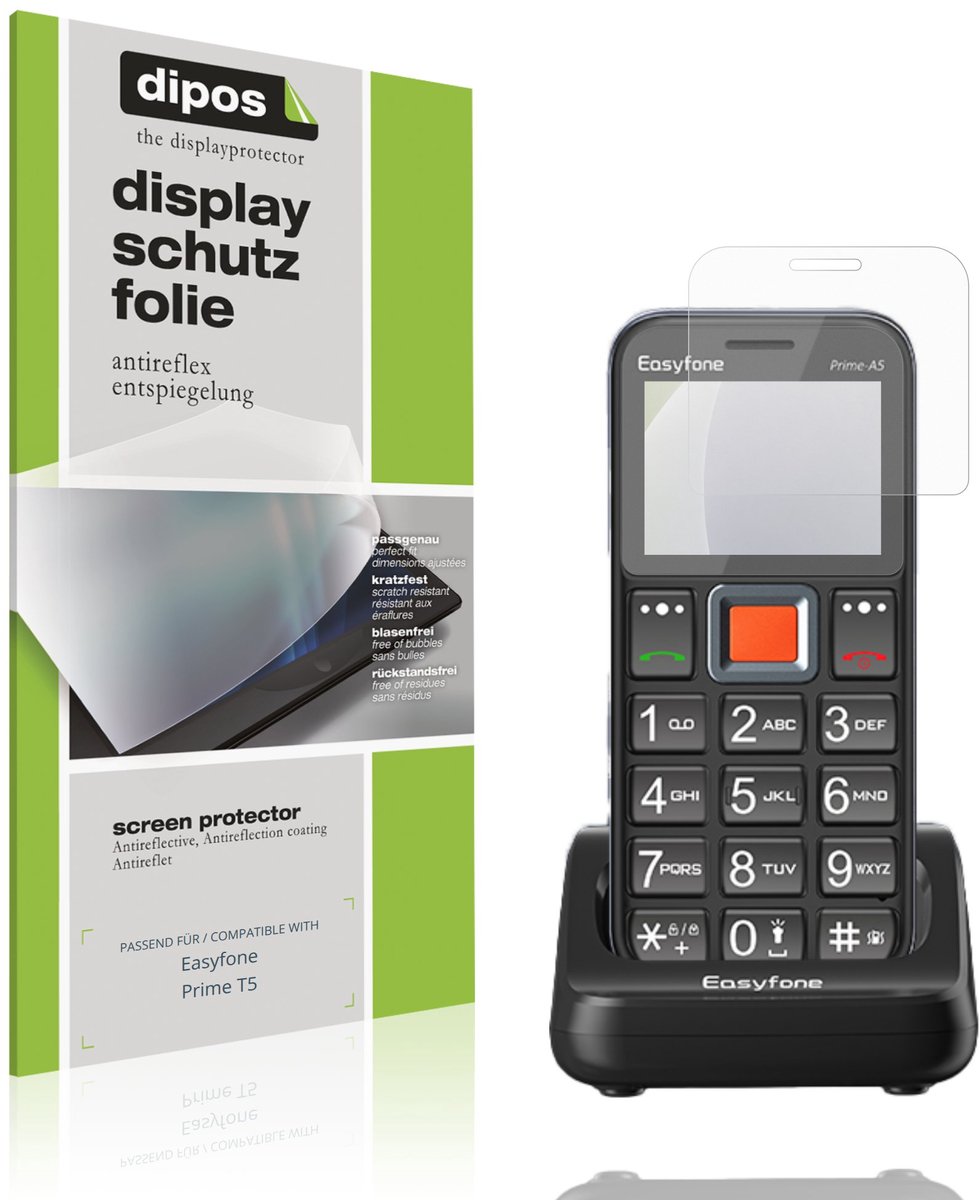 dipos – 4x Matte Beschermfolie geschikt voor Easyfone Prime T5 | Krasbestendige & antireflecterende Screenprotector Ultra-Thin