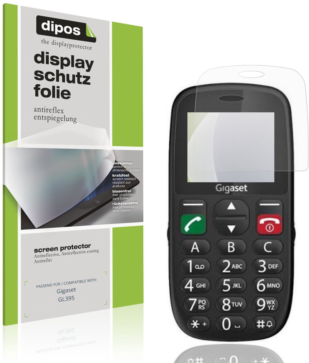 dipos – 4x Matte Beschermfolie geschikt voor Gigaset GL395 | Krasbestendige & antireflecterende Screenprotector Ultra-Thin