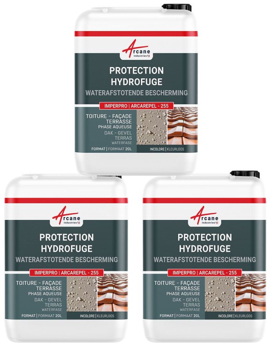 ARCAREPEL - 255 waterafstotend, olieafstotend, waterdicht en vlekwerend voor muren, terrassen, daken en gevels